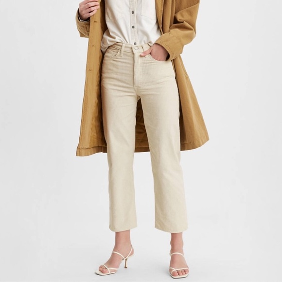 NWT Levi’s Ribcage Straight Ankle Corduroy Pants - Picture 4 of 11